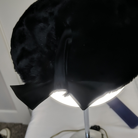 Vintage Black Fur Round Ladies Hat with Bow - Picture 4 of 7